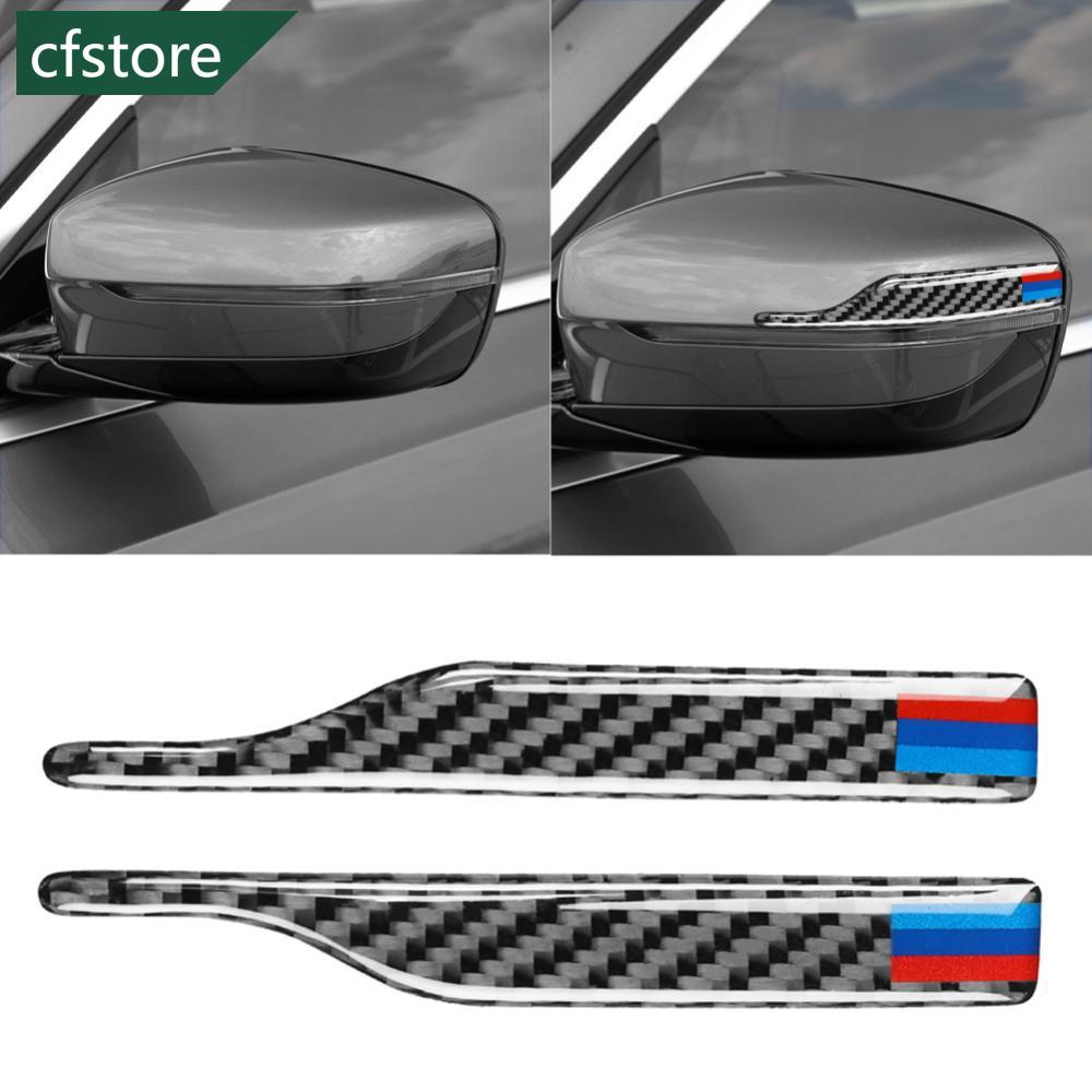 1 Cặp Miếng Dán Kính Chiếu Hậu Chống Va Chạm In Họa Tiết Sợi Carbon Cho BMW E90 E60 F30 F34 F10 F20 X1 D1W8