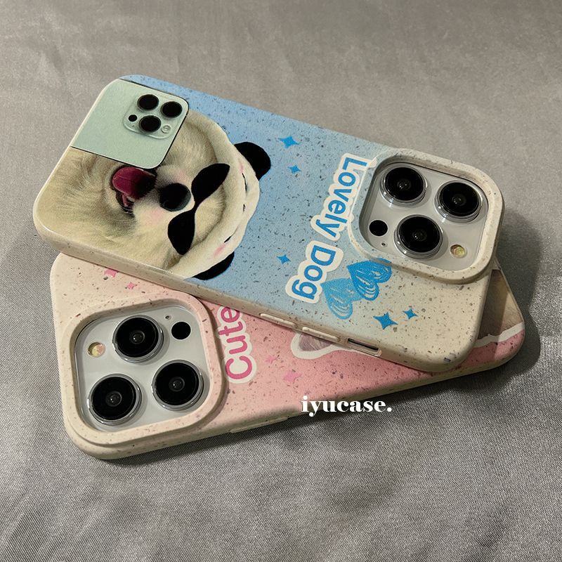 Ốp Điện Thoại Chống Sốc In Hình Cún / Mèo Hoạt Hình Dễ Thương Cho Iphone 14Promax 13 7P 11 12