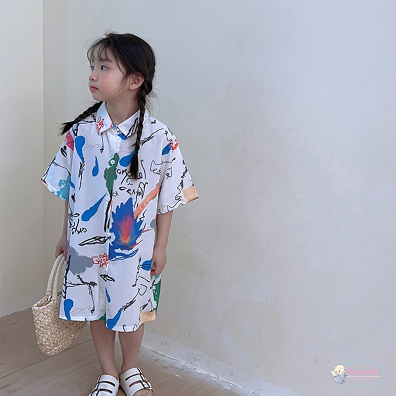 Áo Thun Cotton Thân Thiện Với Da Thoáng Khí Thời Trang Đi Biển Mùa Hè Cho Bé Gái