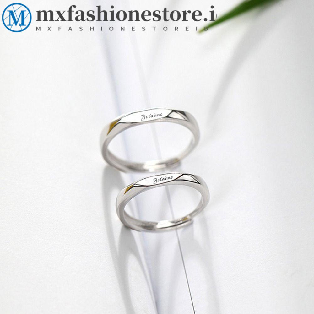 Mxfashionestore Nhẫn Cặp Đôi Hình Mặt Trời & Mặt Trăng Thiết Kế Tối Giản Sáng Tạo Je T 'Aime