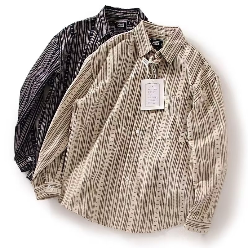 Áo Sơ Mi Tay Dài Họa Tiết Kẻ Sọc Màu Sắc Thời Trang Mùa Xuân Dễ Phối Đồ Cho Nam
