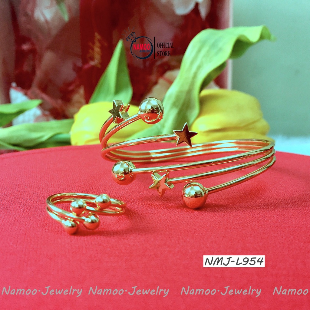 Lắc tay Và Nhẫn Nguyên Bộ 2 món L954 N954 Cực Xinh có thể tự chỉnh độ rộng