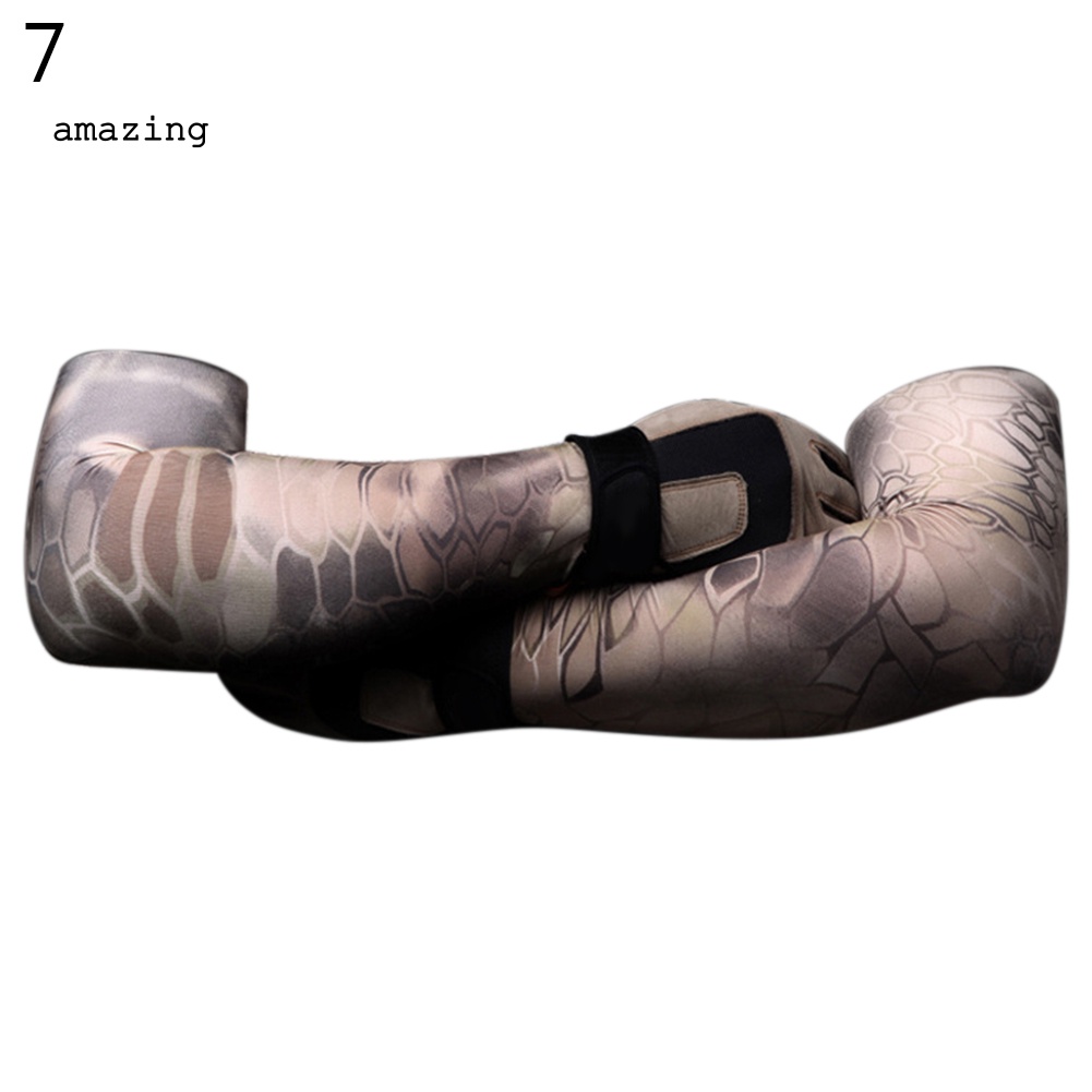 1 Cặp Găng Tay Thể Thao Chống Tia UV Co Giãn Họa Tiết Rằn Ri