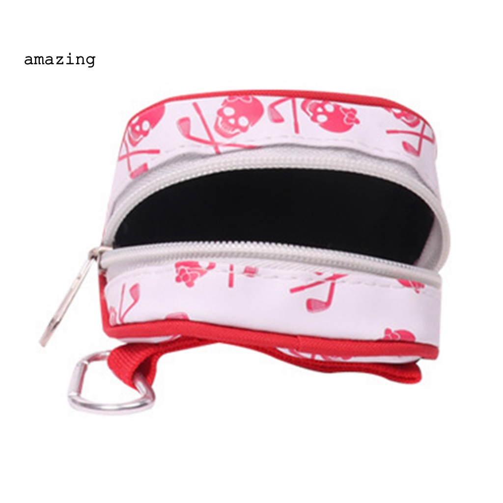 Túi Đựng Bóng Golf Đeo Hông In Họa Tiết Đầu Lâu Có Khóa Kéo Mượt Mà