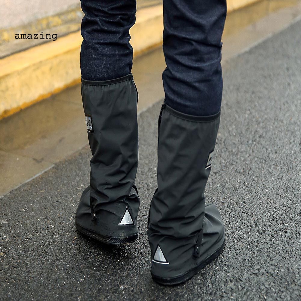 Vỏ Bọc Giày Bốt Đi Mưa Cổ Cao Chống Trượt Chống Thấm Nước Có Thể Tái Sử Dụng
