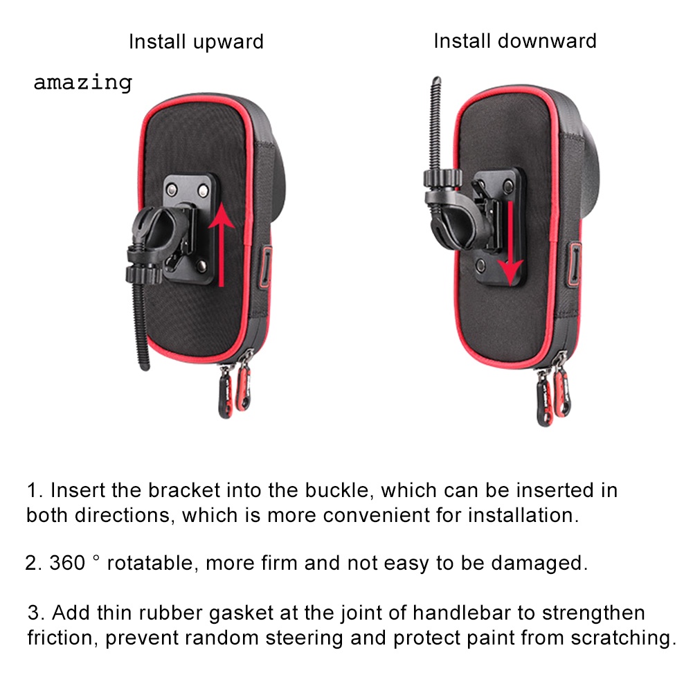 Túi Đựng Điện Thoại Chống Thấm Nước Có Thể Điều Chỉnh Màn Hình Cảm Ứng Dành Cho Xe Đạp