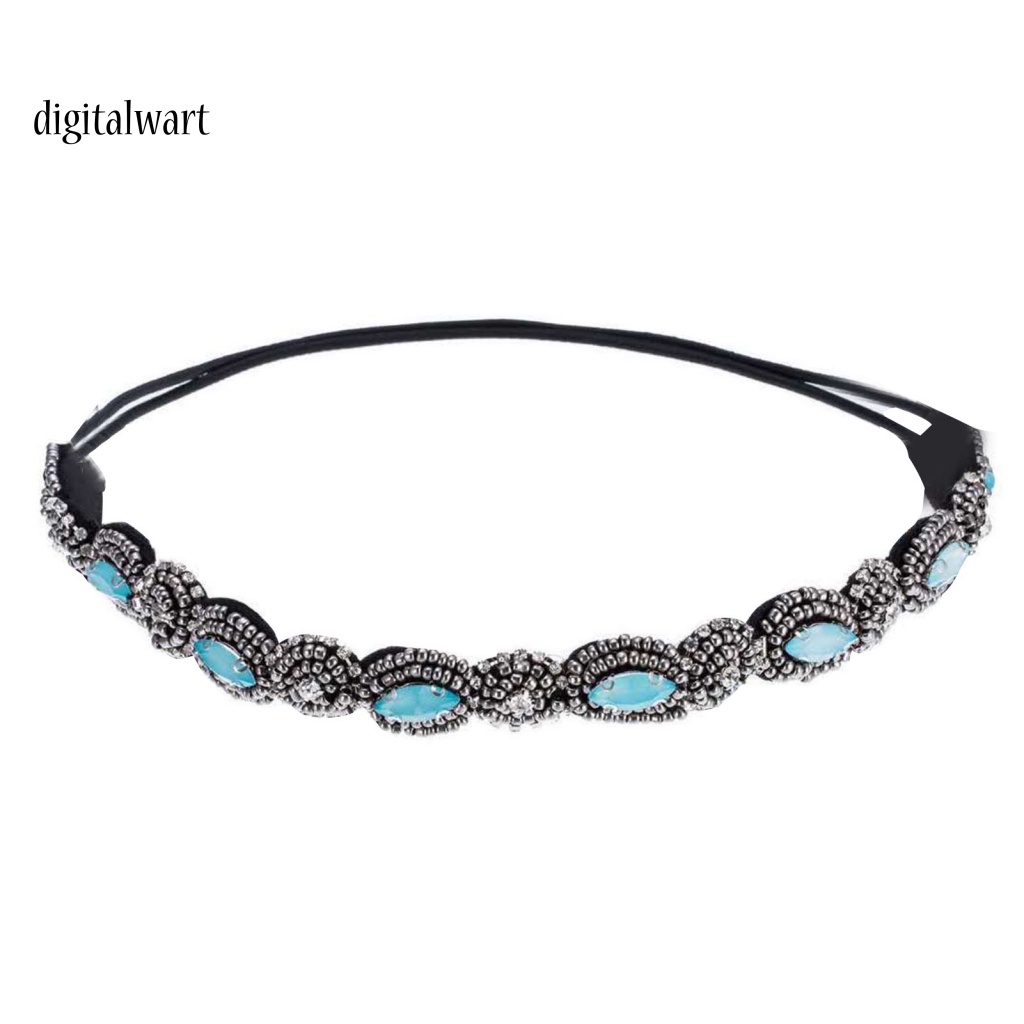 Kỹ Thuật Số| Băng Đô Co Giãn Đính Đá Thời Trang Cho Nữ