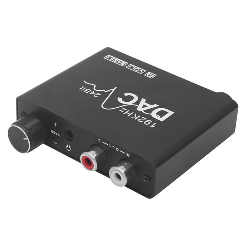 Bộ Chuyển Đổi Âm Thanh Kỹ Thuật Số 192KHz DAC Toslink Sang Analog L / R RCA 3.5mm Kèm Điều Khiển Âm Lượng