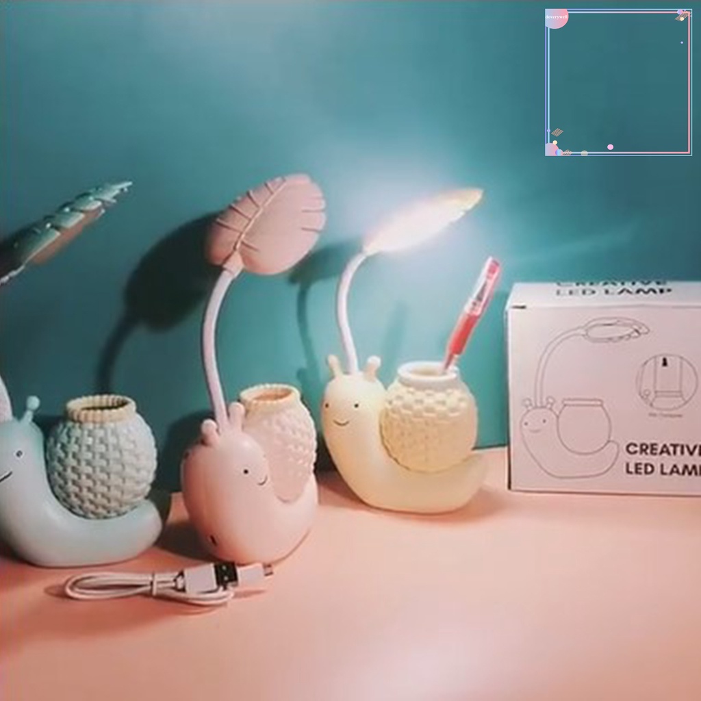 Đèn LED Đọc Sách Bảo Vệ Mắt 2 Trong 1 Hình Ốc Sên Hoạt Hình Sáng Tạo