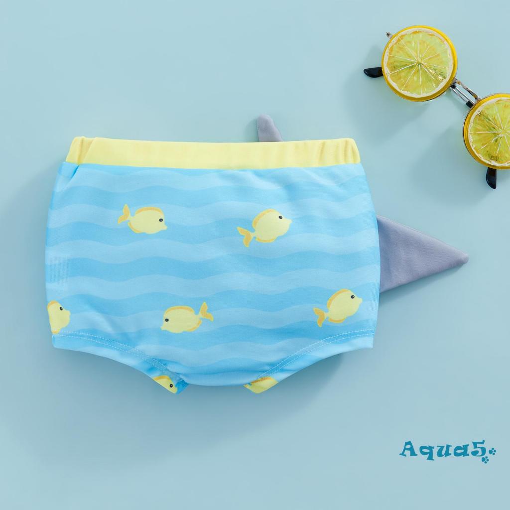 Bộ Đồ Bơi Co Giãn Nhanh Khô In Họa Tiết Cá Mập Thời Trang Mùa Hè Cho Bé Trai