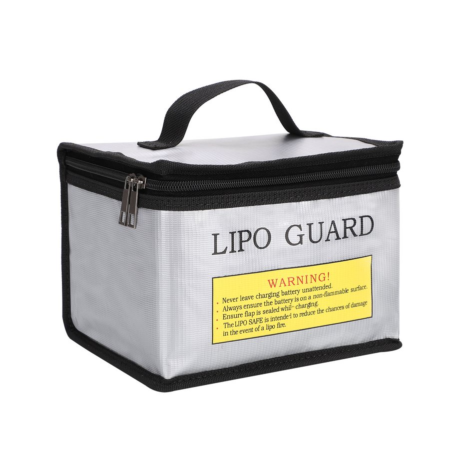 Túi đựng pin Lipo Túi chống cháy nổ an toàn Lưu trữ Vận chuyển Sạc Dung lượng lớn Pin Lithium Hộp đựng bảo vệ