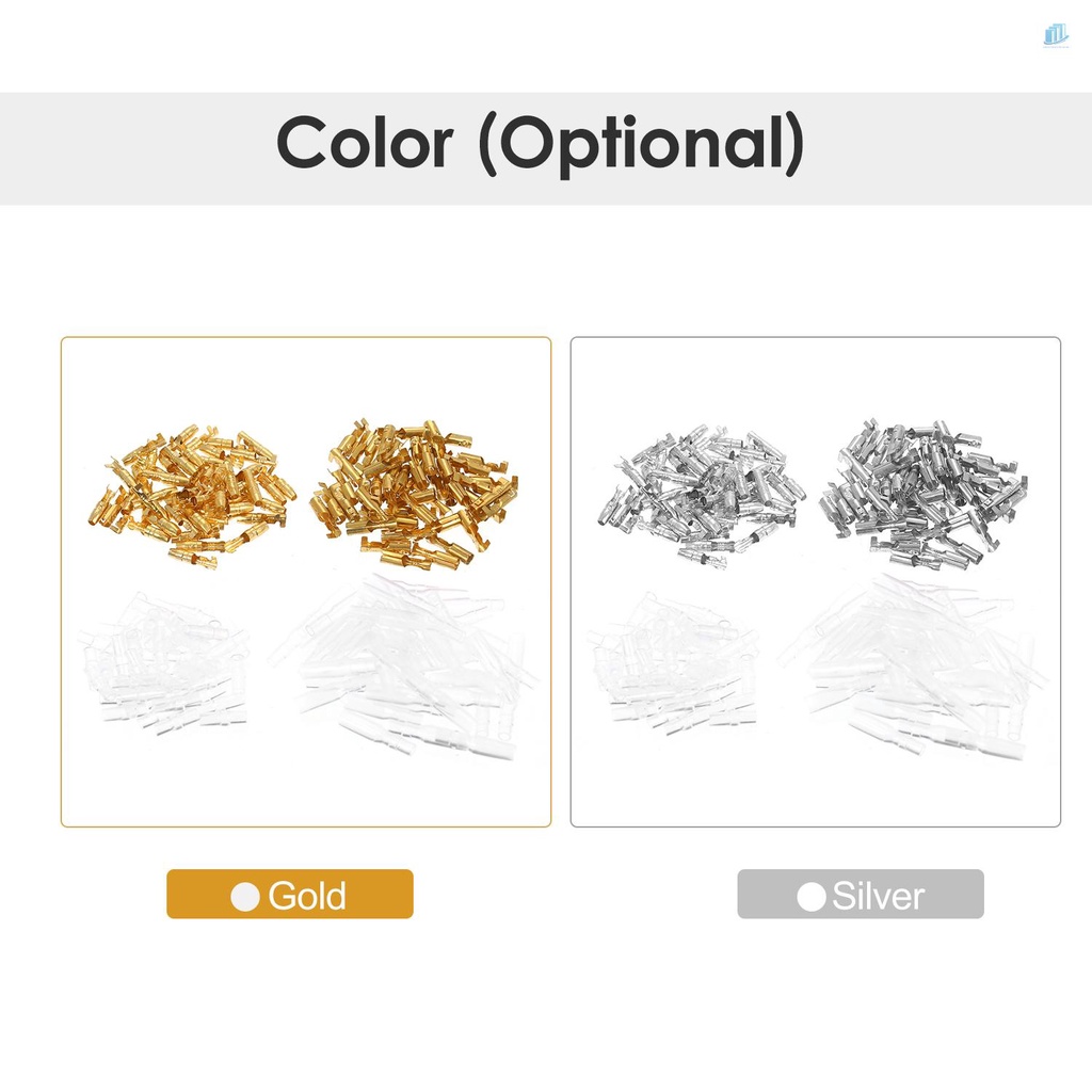 Bộ 200 Đầu Nối Dây Điện Thông Minh Bằng Đồng Thau 4.0Mm Cho Xe Hơi / Xe Tải / Xe Máy