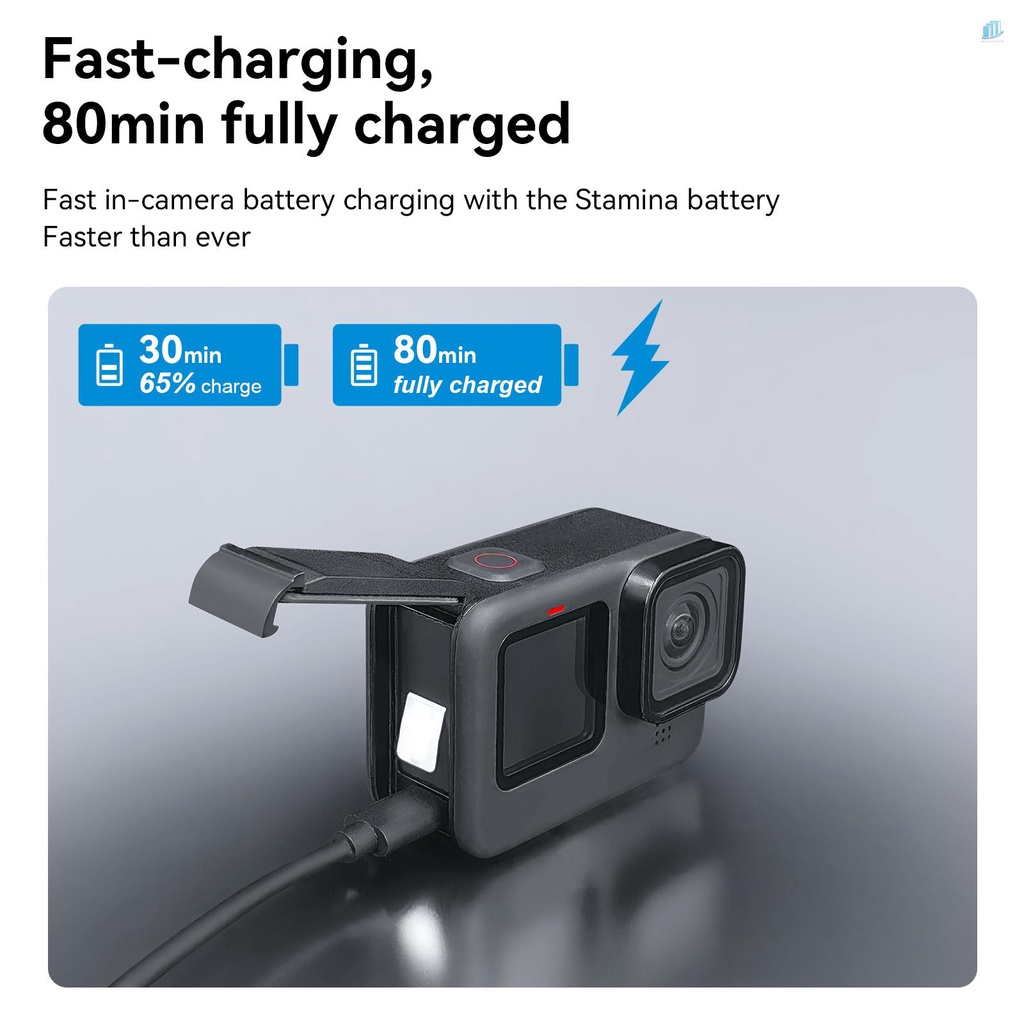 TELESIN Hộp Pin Thông Minh Bằng Nhựa Tel Resin GP-HPK-011 Có 3 Kênh Sạc Pin Cổng USB Và 2 Ngăn Đựng Pin 11 / 1750mAh