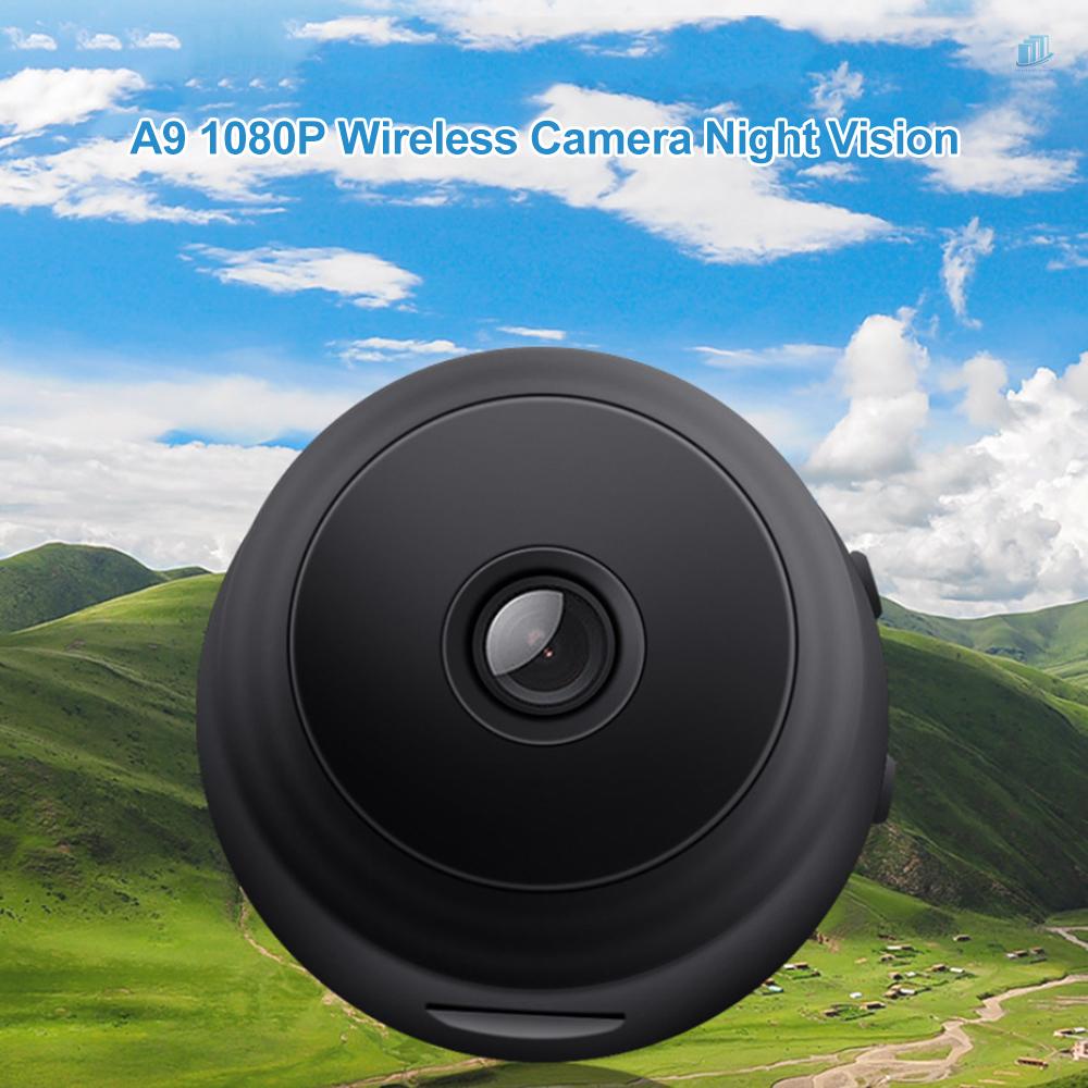Camera An Ninh Không Dây Tầm Nhìn Ban Đêm Góc Rộng 150 Độ A9 1080P Màu Đen