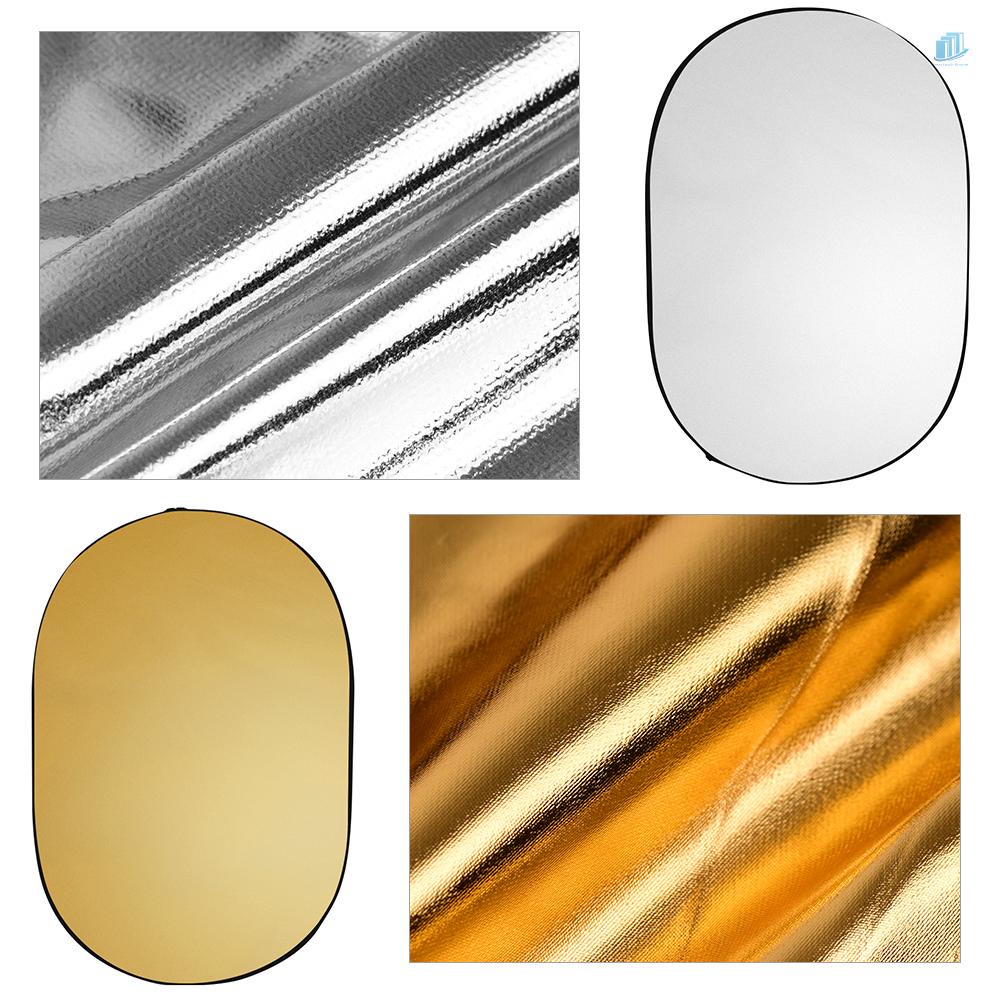 Đèn Phản Quang 60 * 90cm / 24 * 35inch 7 Trong 1 (Trong Mờ, Vàng, Trắng, Đen, Xanh Lá, Xanh Dương) Có Thể Gập Lại Đa Chiều Cho Studio Chụp Ảnh Ngoài Trời