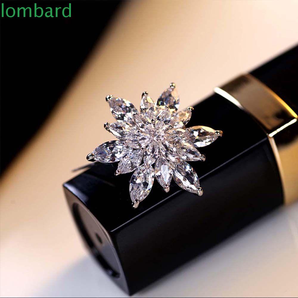 Ghim CàI ÁO HìNh Hoa TuyếT ĐíNh Zircon LấP LáNh ThờI Trang Cho Nữ|Trang Sức Nữ Nhiều Màu