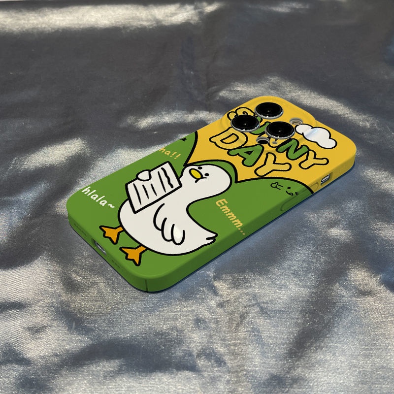 Ốp Điện Thoại Cứng Họa Tiết Vịt Trắng Nhỏ Dễ Thương Cho Iphone Xr plus137 / promax / 11 xs 12 148 XS4Q