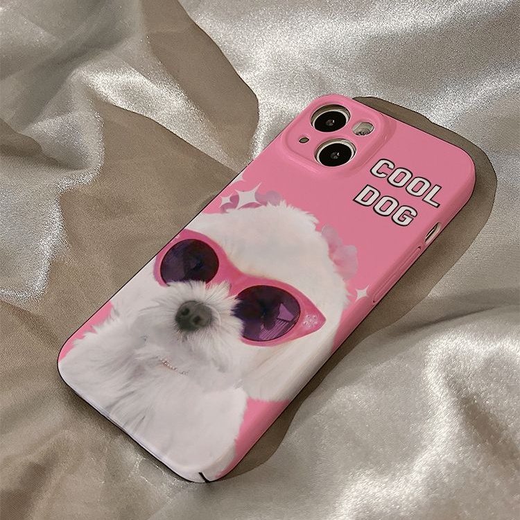 Ốp Điện Thoại Cứng Họa Tiết Chú Chó Đeo Kính Mát Dễ Thương Cho iphone14promax 13 1112P HJGQ