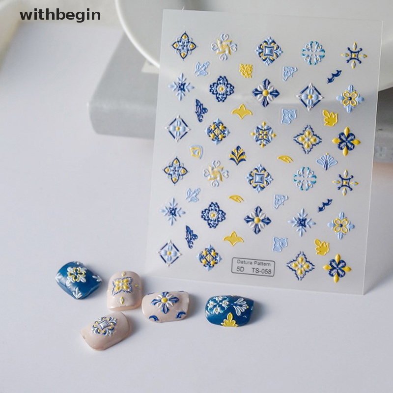 1 Tờ Miếng Dán Móng Nghệ Thuật Phong Cách Bohemia Cổ Điển