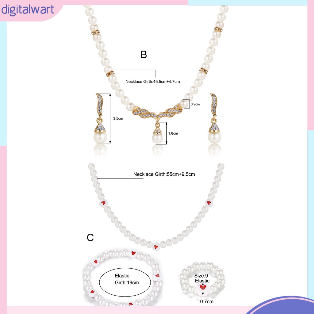 Bộ Nhẫn Và Vòng cổ Đính Đá Màu Sắc Tương Phản Lấp Lánh Sang Trọng Cho Nữ