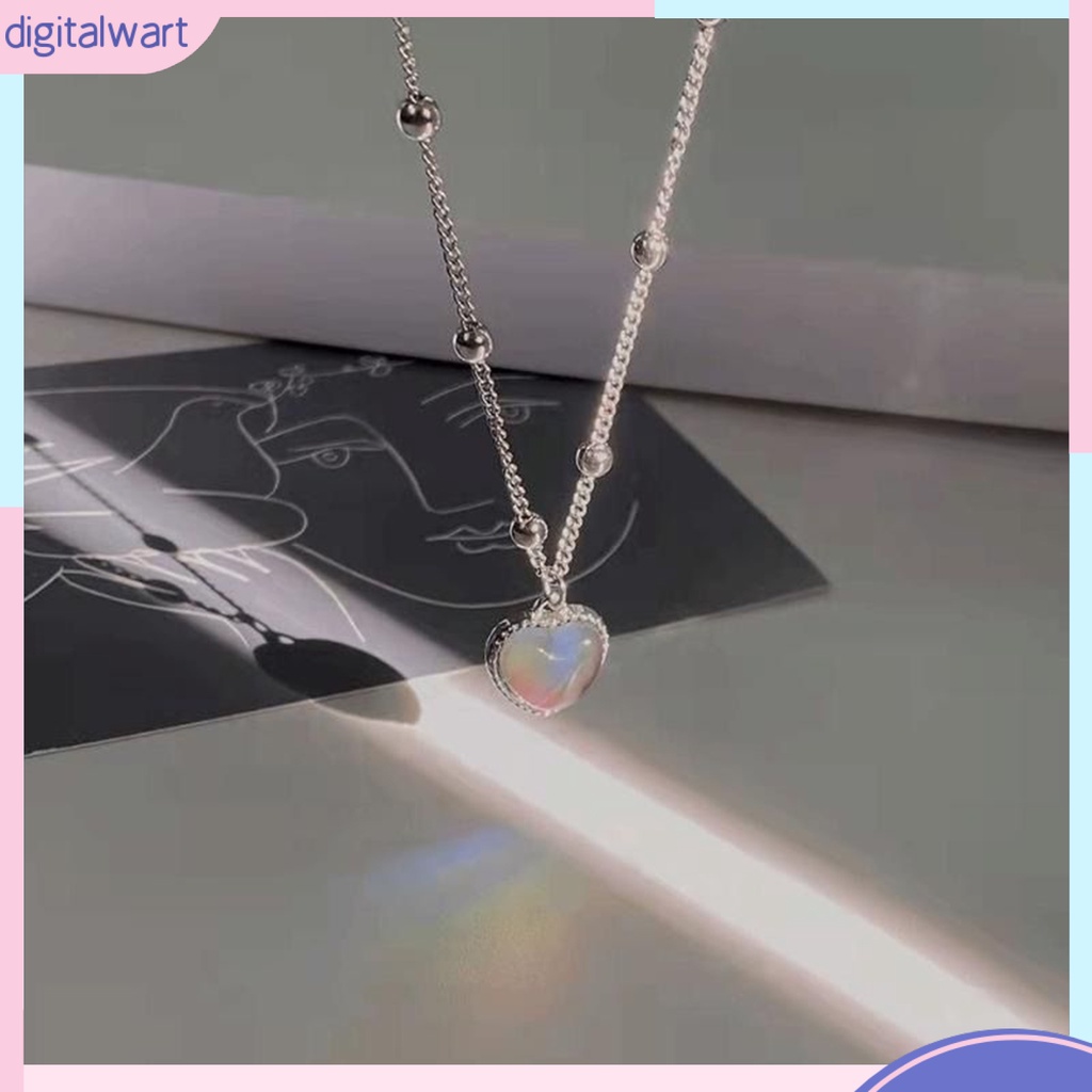 Vòng cổ Mặt Trái Tim Đính Đá Pha Lê Nhân Tạo Đổi Màu Theo Nhiệt Độ Thời Trang Cho Nữ