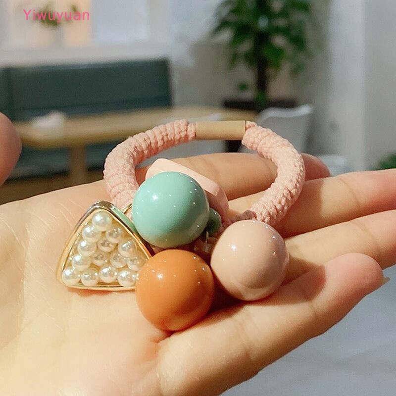 Dây Buộc Tóc Cao Su Co Giãn Thanh Lịch Phong Cách Hàn Quốc Cho Nữ Mới