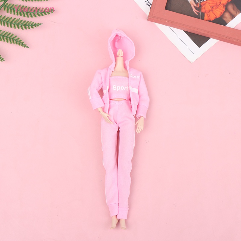 Bộ Trang Phục Thể Thao 3 Món Thời Trang Cho Búp Bê 1 / 6 30cm Mới