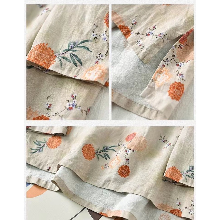 Áo Sơ Mi Vải Lanh Cotton Lạnh Tay Dài In Nhãn Cắt Lớn Thương Hiệu Lớn Màu Đen Chống Rò Rỉ Cao Cấp Mùa Hè Mới