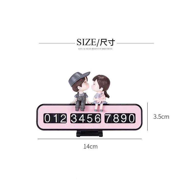 Bảng Ghi Số Điện Thoại Đỗ Xe Tạm Thời Họa Tiết Hoạt Hình Dễ Thương