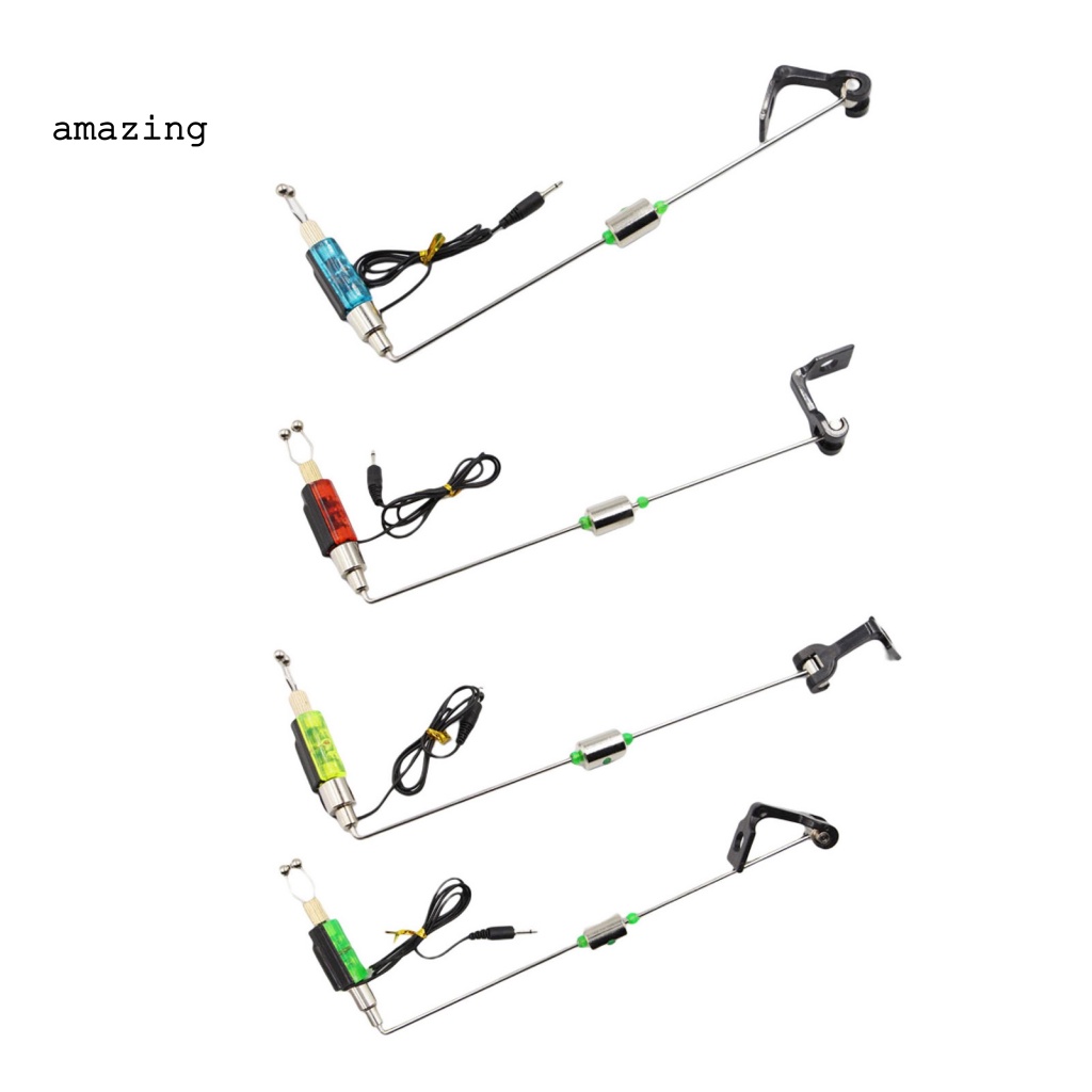 Chuông Báo Cá Cắn Câu Bằng Kim Loại Có Đèn LED Độ Nhạy Cao Chống Thấm Nước