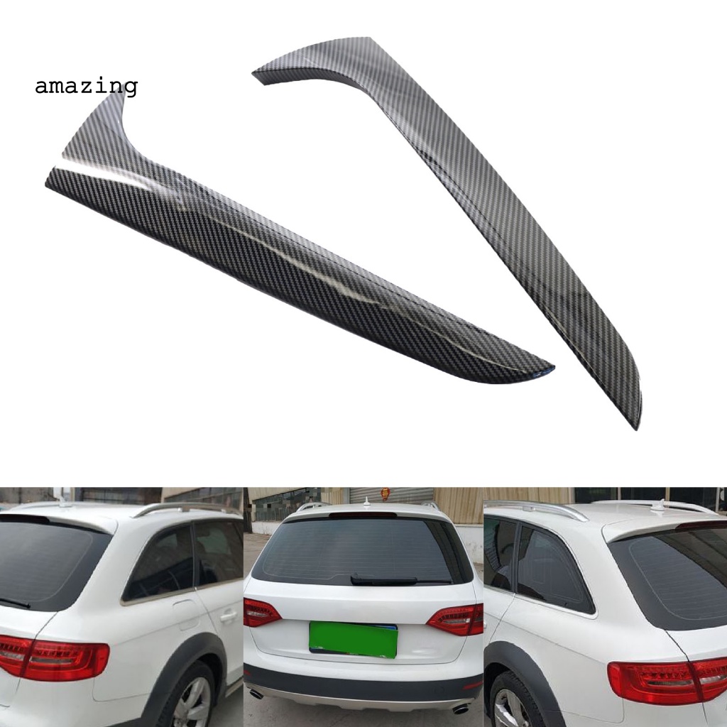 1 Cặp Vỏ Bọc Viền Cửa Sổ Xe Hơi Bằng ABS Họa Tiết Sợi Carbon Dễ Lắp Đặt Cho Audi A4 B8 Allroad Avant 2009-2016