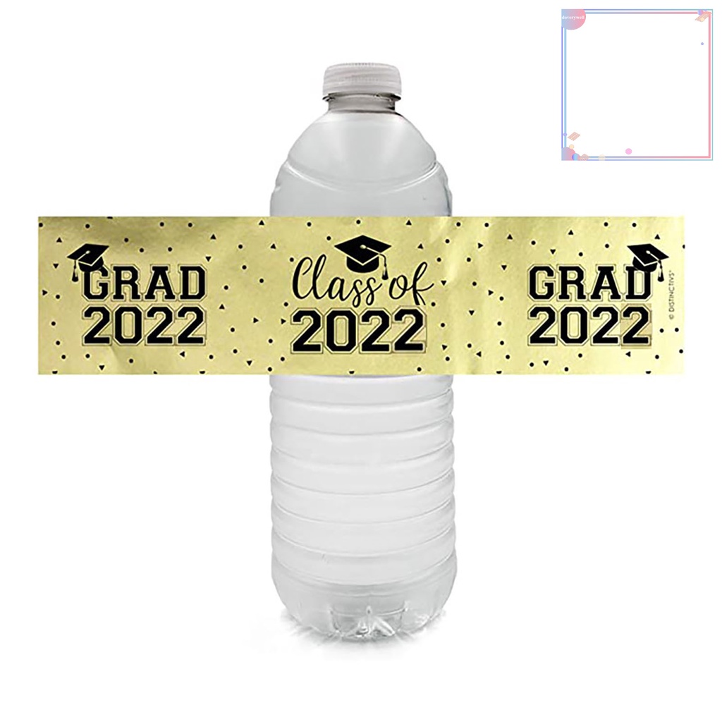 Bộ 20 Miếng Dán Trang Trí Chai Lọ Họa Tiết Mũ Tốt Nghiệp Tinh Tế