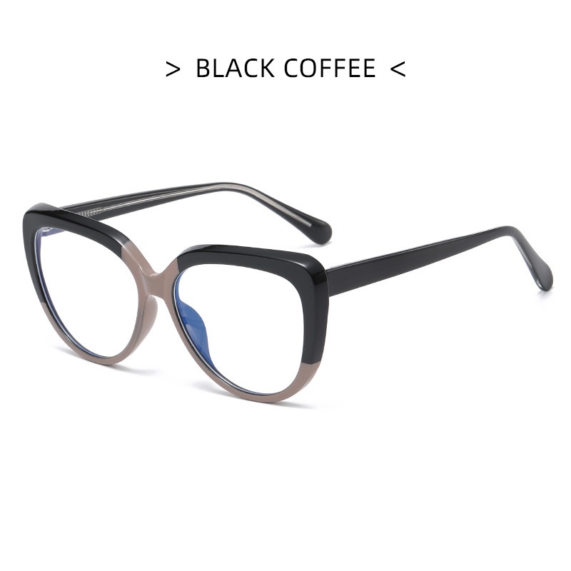 Gọng Kính Chống Ánh Sáng Xanh Hình Mắt Mèo Màu Gradient Phong Cách Âu Mỹ Thời Trang Cho Nữ