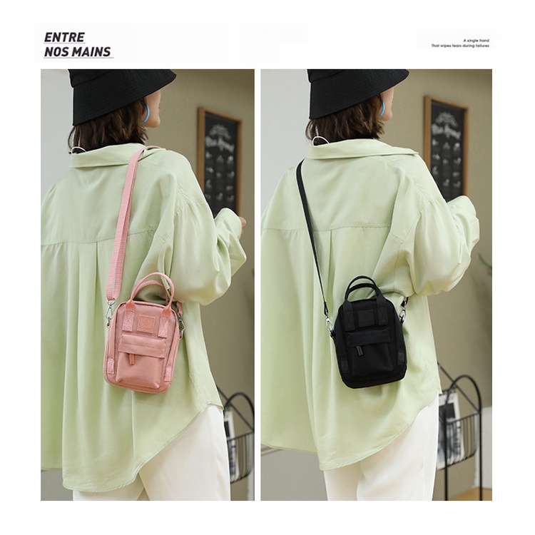 Túi Đeo Chéo Mini Bằng Nylon Chống Nước Thời Trang Hàn Quốc Mới Cho Nữ