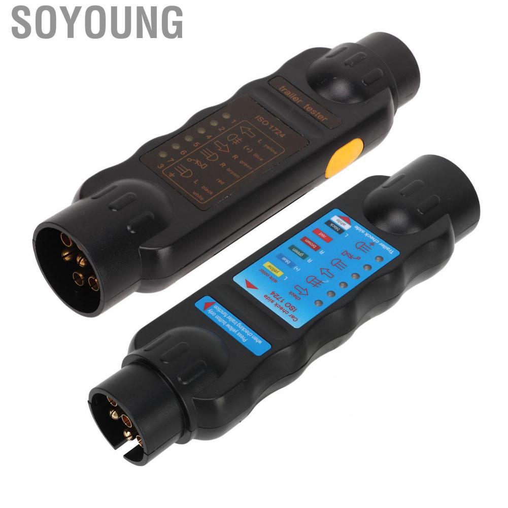 Soyoung Trailer Socket Tester  RV Wiring Easy Operation for Automotive