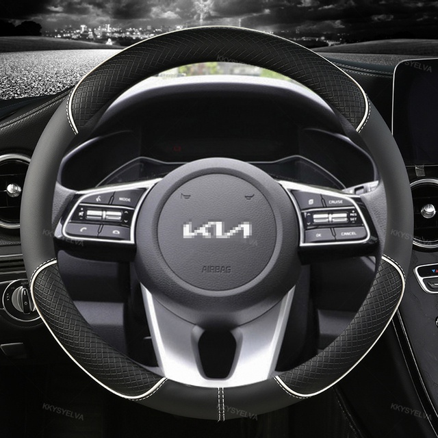 Bọc Vô Lăng Xe Hơi 38cm 15 "Bằng Da Chuyên Dụng Cho Kia Ceed Sportage Picanto Cerato Seltos Soul Rio 3 4 5 K3 K5 2022