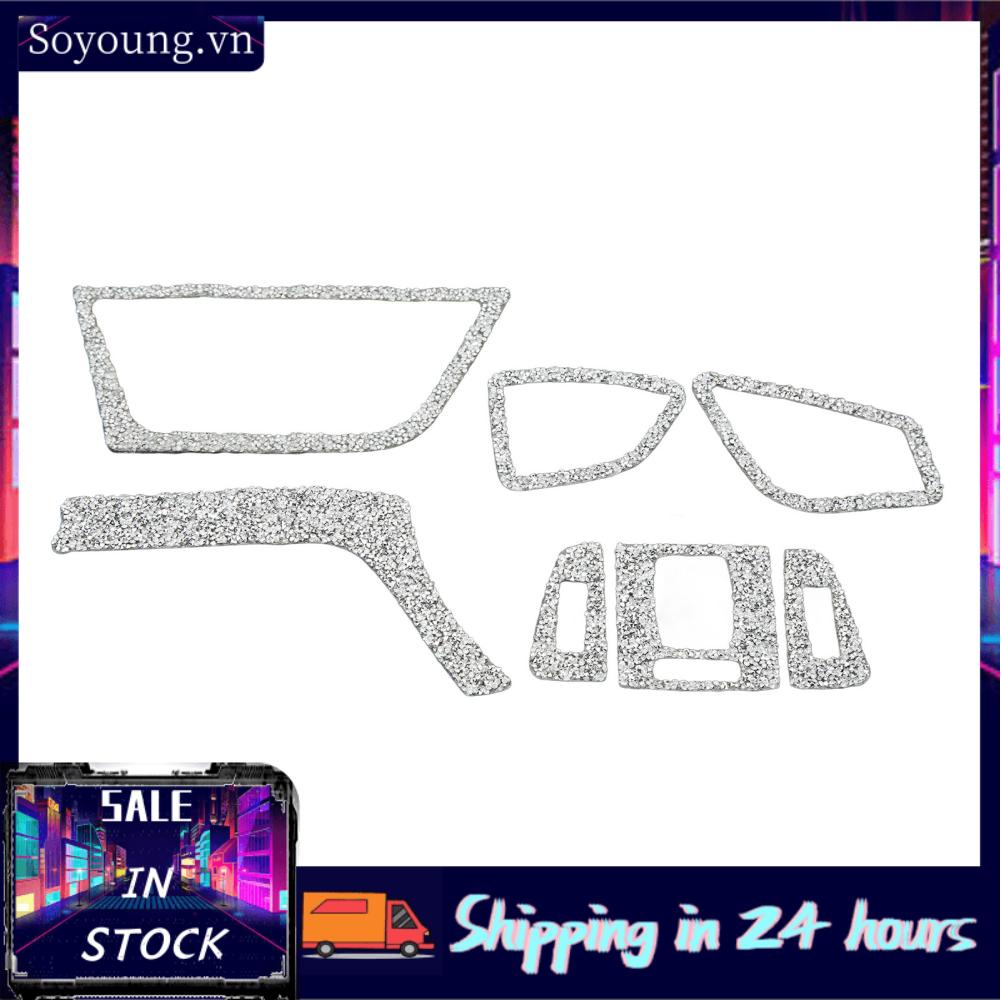 Soyoung Central Control Air Outlet Vent Panel Cover Trim Left Hand Drive Rhinestone Style Reflective for