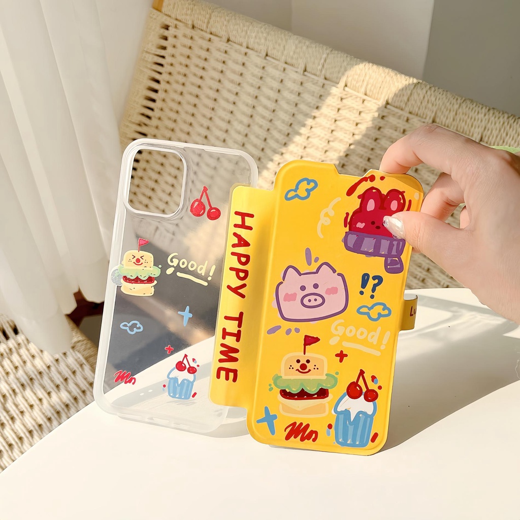 Ốp Điện Thoại Silicon tpu Mềm Trong Suốt Họa Tiết Hoạt Hình Bảo Vệ Toàn Diện Cho iPhone 14 13 12 11 PRO MAX
