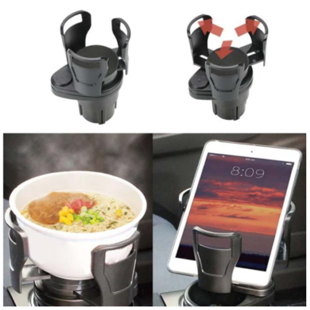 2 In 1 Cup Holder 360 Degree Rotating Water Car Cup Holder Dual Bottle Holder