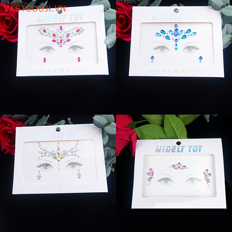 Đá Acrylic 3D Dán Mặt Và Cơ Thể Tạm Thời Trang Trí Tiệc Tùng DIY