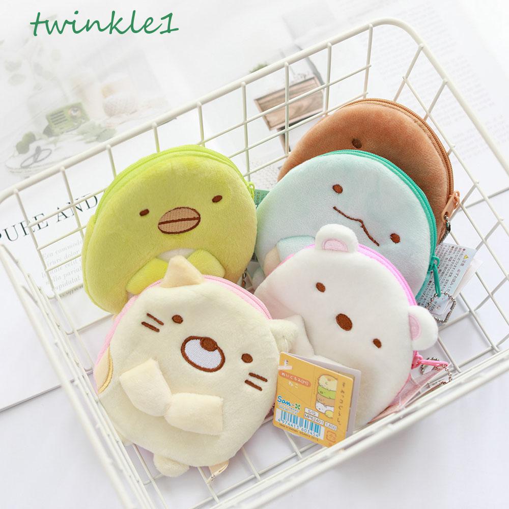 Móc Treo Ví Tiền Hình Thú Nhồi Bông Sumikko Gurashi Mini Mềm Mại Cổng USB