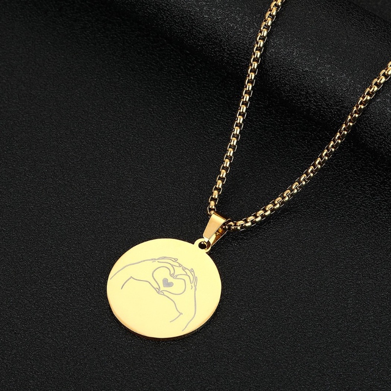 Z Vòng cổ Mặt Trái Tim Bằng Thép Không Gỉ Phong Cách Hip Hop Thời Trang Cho Nam Và Nữ