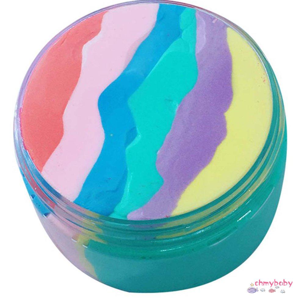 [Trong kho] 60Ml Kích Thước Di Động Nhiều Màu Sắc Cầu Vồng Lông Tơ Chất Nhờn Giảm Stress Trẻ Em Tự Làm Đồ Chơi Bùn Quà Tặng Cho [P/19]