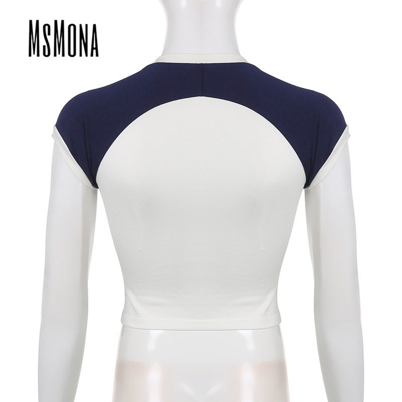 Áo Thun Tay Ngắn Cổ Tròn Màu Trơn In Chữ Thời Trang 2023 Quyến Rũ Cho Nữ