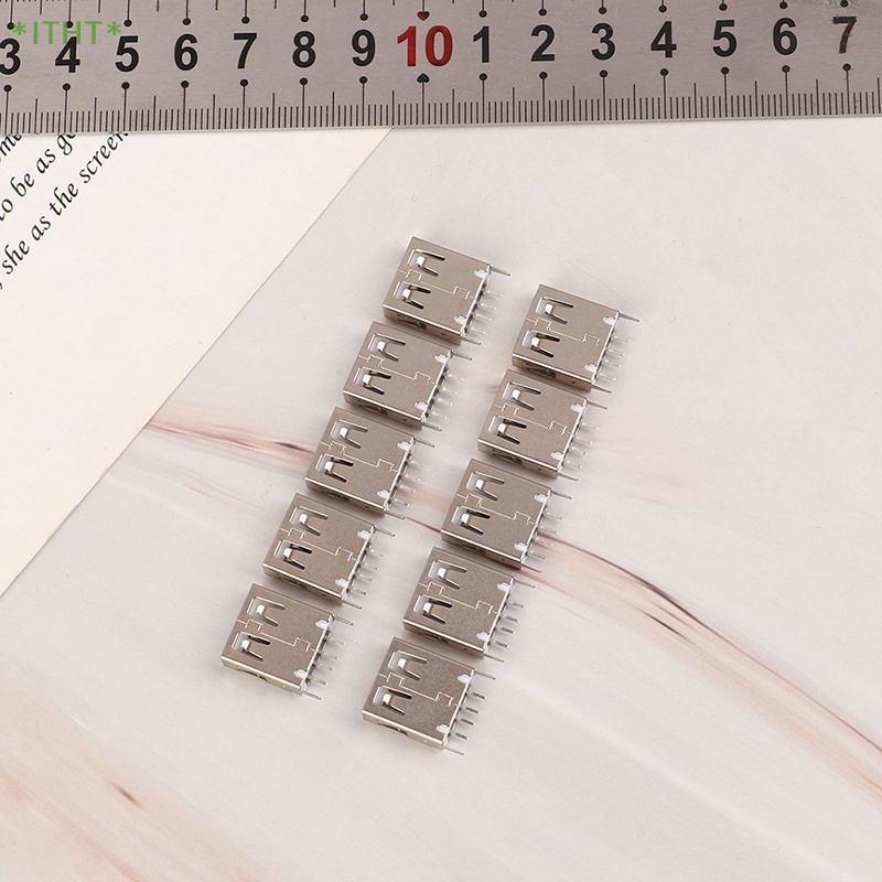 Bộ 10 Ổ Cắm USB Loại A Đầu Cái Xoay 180 Độ Mới