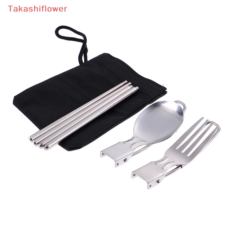 1 Bộ Muỗng Nĩa Du Lịch Gấp Gọn Tiện Lợi