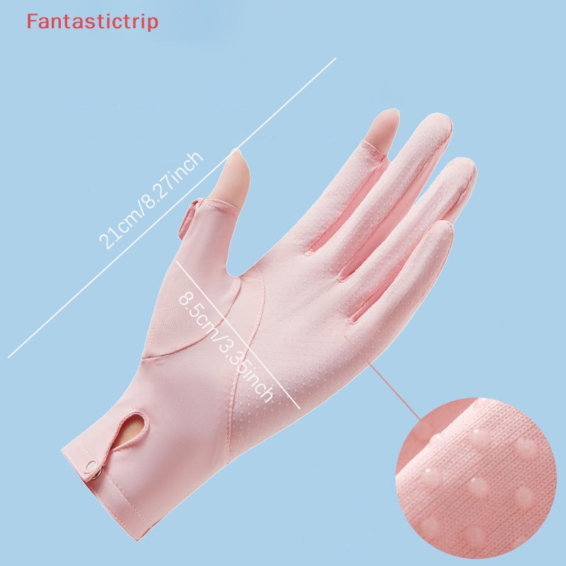 Găng Tay Chống Nắng / Tia UV Màu Trơn Thời Trang Mùa Hè Mới Cho Nữ