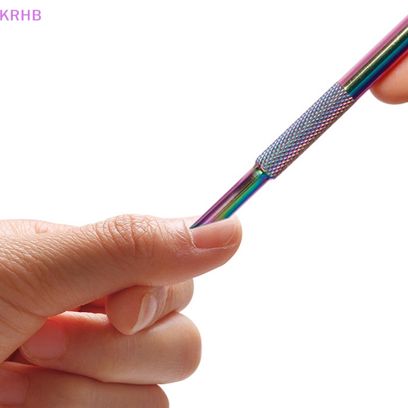 Dụng Cụ Loại Bỏ Da Chết Trang Trí Móng Tay Bằng Thép Không Gỉ Mới