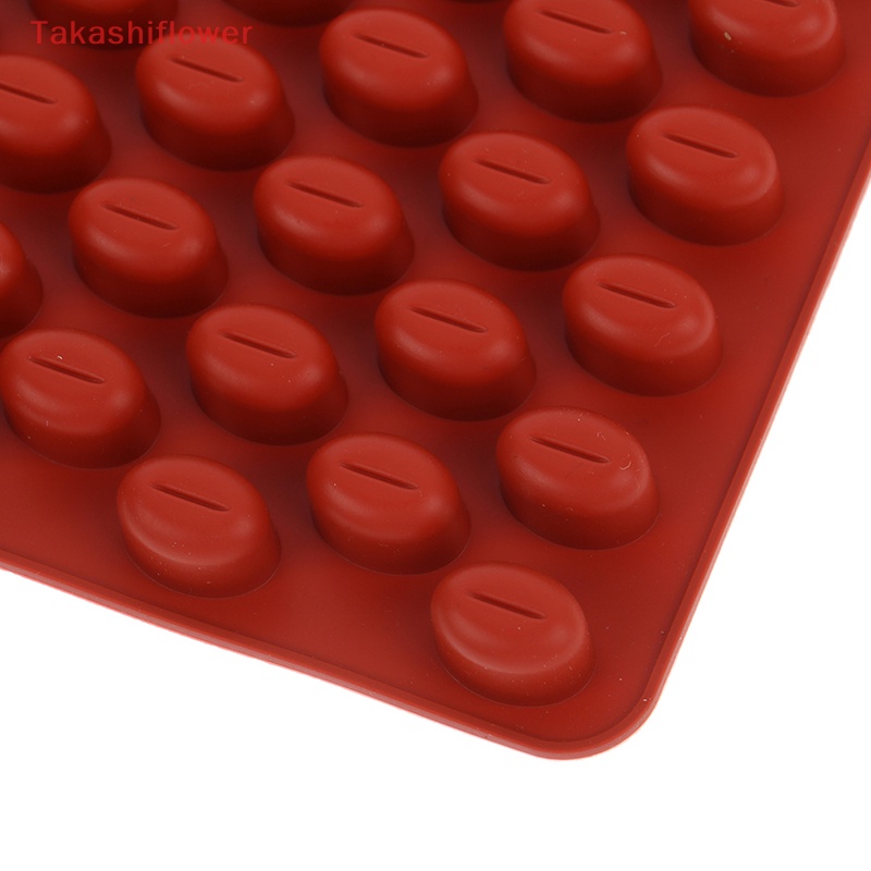 1 Khuôn Làm Bánh 55 Ngăn Hình Hạt Cà Phê Bằng Silicone