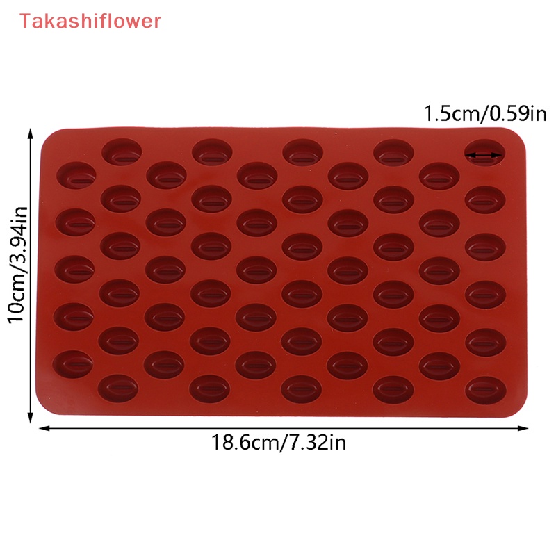 1 Khuôn Làm Bánh 55 Ngăn Hình Hạt Cà Phê Bằng Silicone